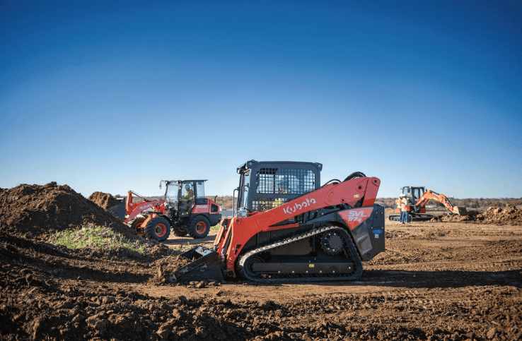 Kubota construction equipment on a worksite